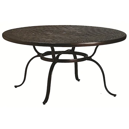 Outdoor Round Dining Table with Umbrella Hole